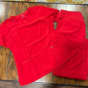 Cherokee infinity scrubs in red
